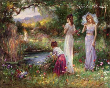 Landscapes Painting - Garden Beauties girls